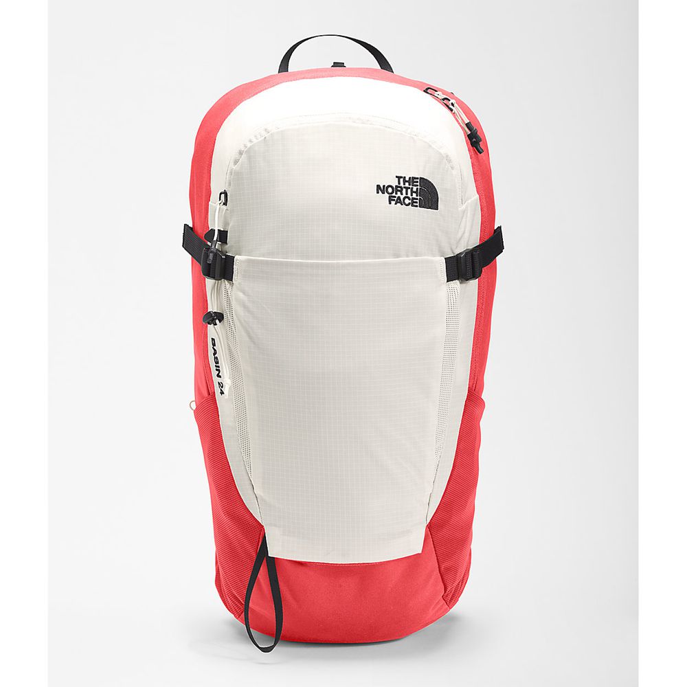 The North Face Backpacks Mens Australia - The North Face Basin 24 White / Red (WTE-257896)